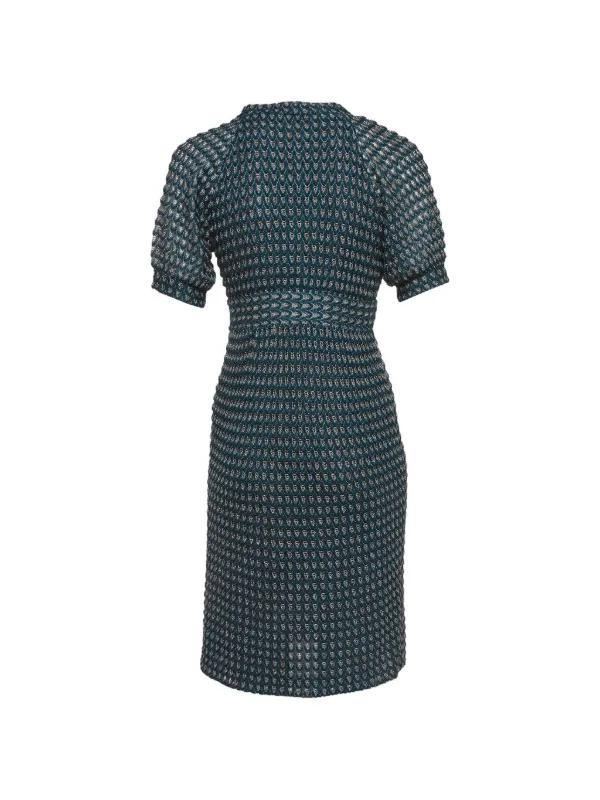 missoni crochet dress TealSilver Mini M It is a mini MISSONI MULTICOLOURED WRAP EFFECT CROCHET-KNIT