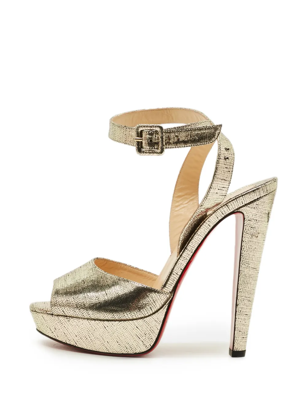 Christian Louboutin Pre-Owned Louloudancing ankle strap sandals - Gold