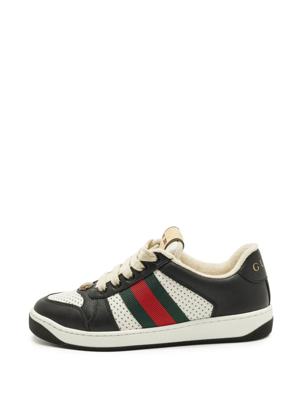 Gucci Pre-Owned Screener perforated sneakers - Schwarz