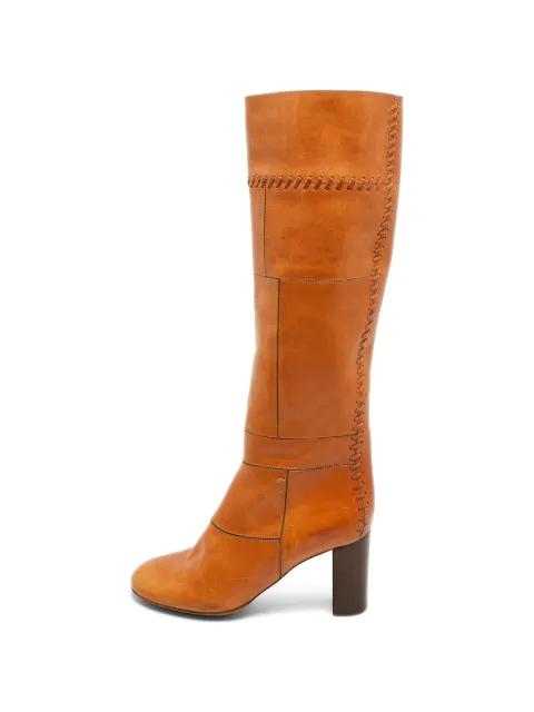 Chloé Pre-Owned patchwork knee-length boots