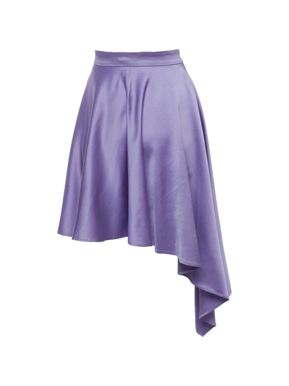 Just Cavalli Vintage satin-effect asymmetric skirt - Viola