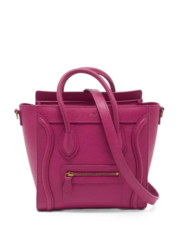 Celine Pre-Owned Luggage ハンドバッグ ナノ | ピンク | FARFETCH JP