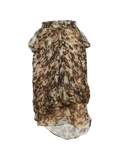 Givenchy Pre-Owned abstract-print draped mini skirt
