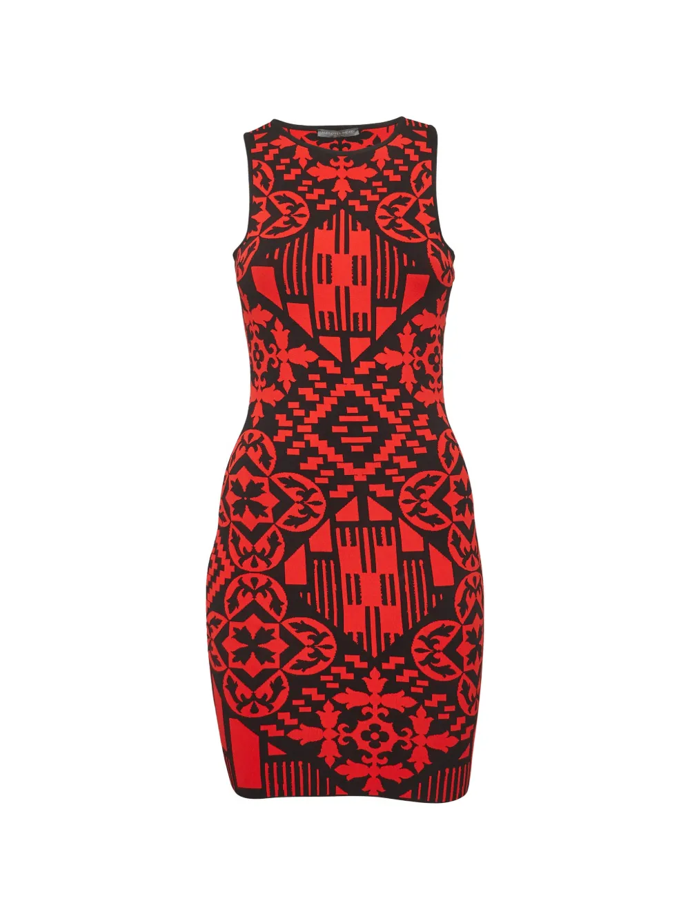 Alexander McQueen Pre-Owned jacquard mini dress - Rosso