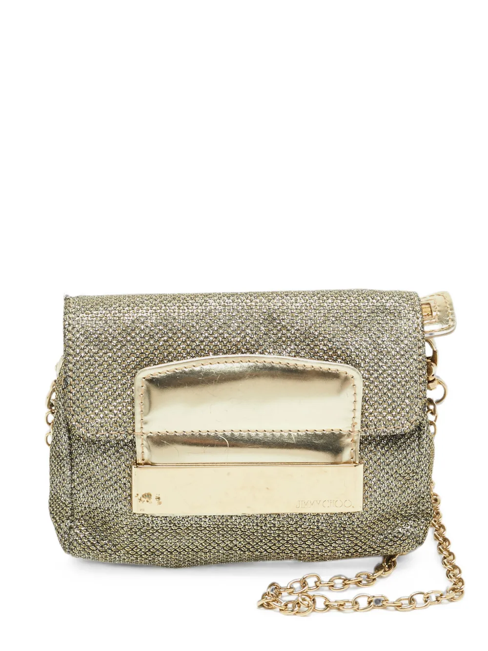 Jimmy Choo Pre-Owned Caro chain-strap shoulder bag - Oro