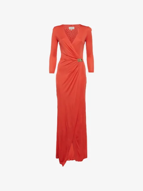 PUCCI Pre-Owned V-neck draped maxi dress