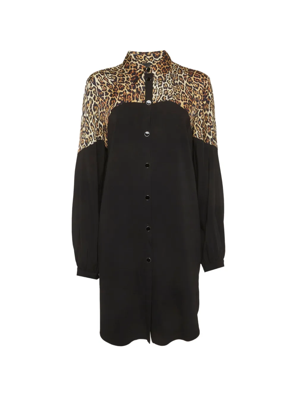 Just Cavalli Vintage animal-print button-front dress - Nero