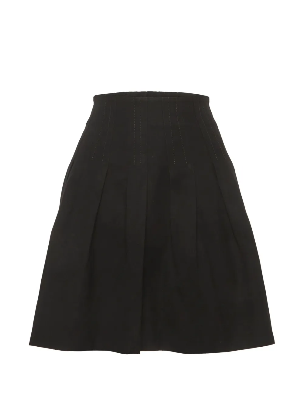 Chloé Pre-Owned flared zip-up mini skirt - Nero