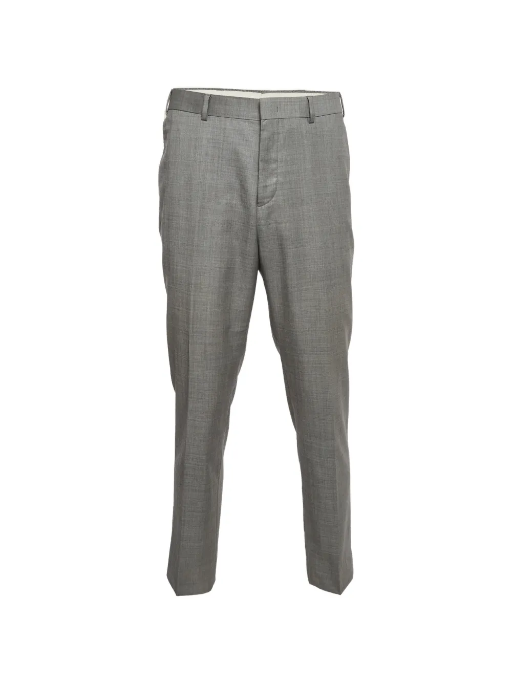 Balmain Pre-Owned Super 120's slim-fit wool trousers - Grigio