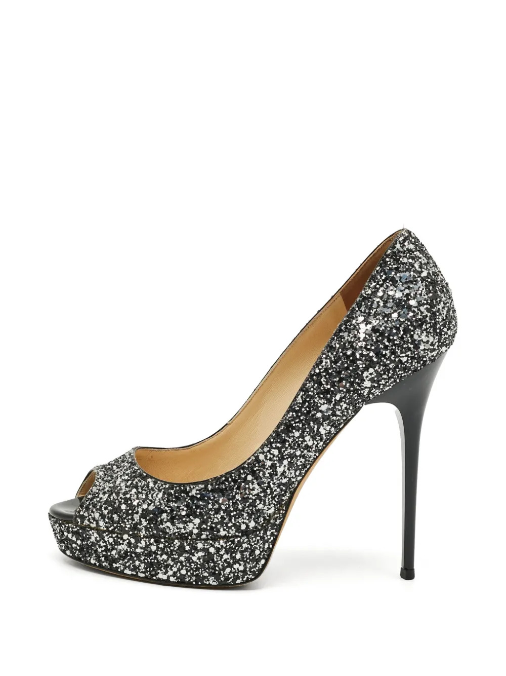 Jimmy Choo Pre-Owned Dahlia peep-toe heeled pumps - Silber
