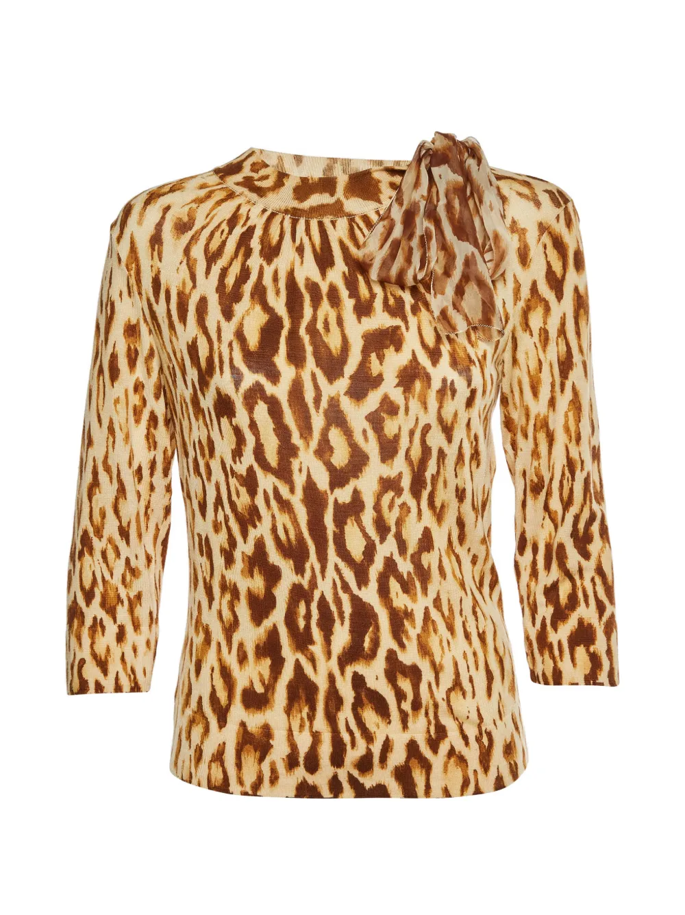 Christian Dior Pre-Owned Top con stampa - Marrone