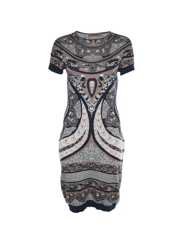 jacquard knit midi dress Jacquard-Knit Midi Dress