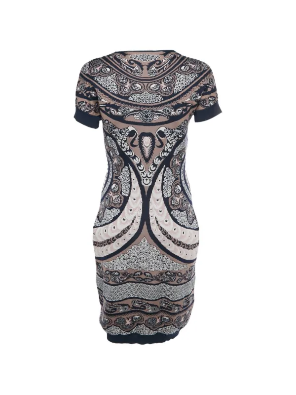 alexander mcqueen jacquard knit dress Alexander Mcqueen Knitted jacquard sleeveless dress|559049Q1WTO9161