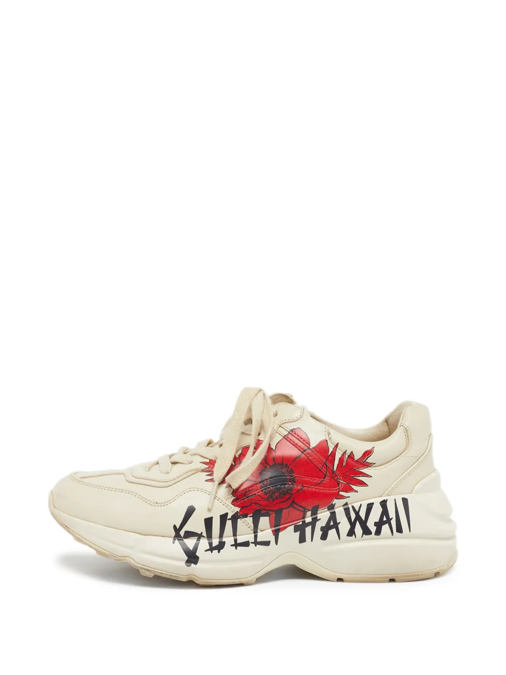 Gucci Pre-Owned Rhyton Hawaii Sneakers - Nude