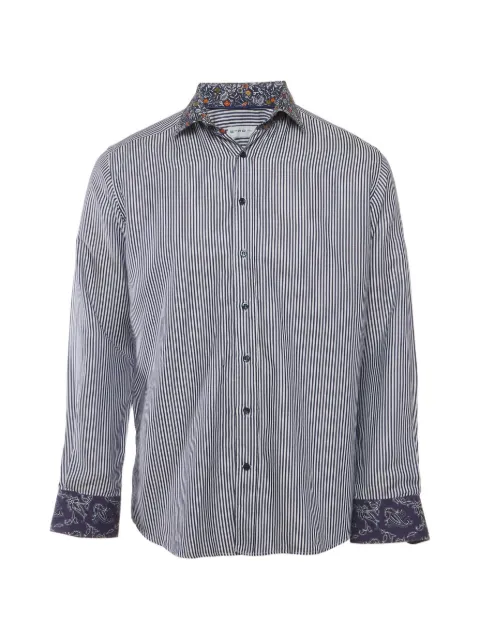 Etro Pre-Owned striped Paisley print shirt