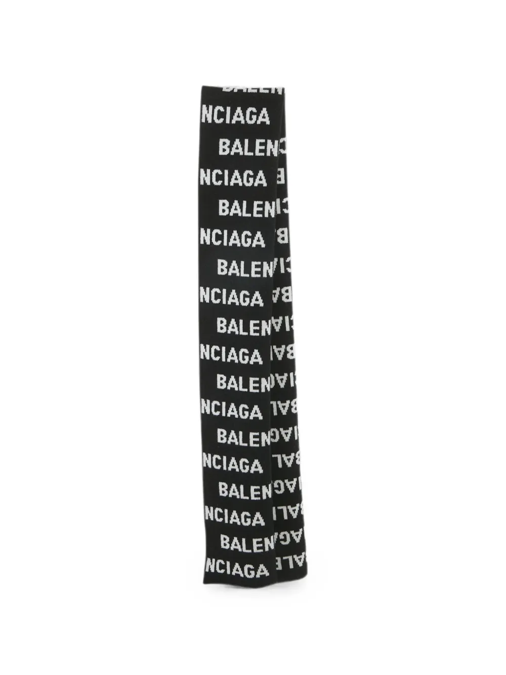 Balenciaga Pre-Owned logo intarsia scarf - Nero