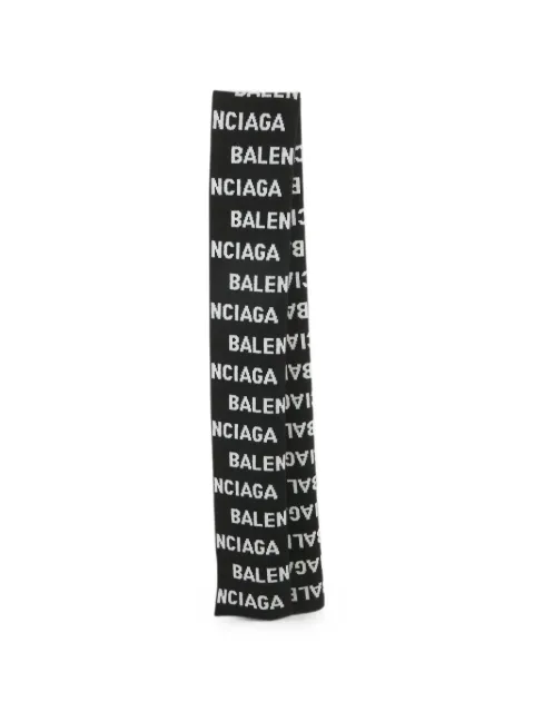 Balenciaga Pre-Owned logo intarsia scarf