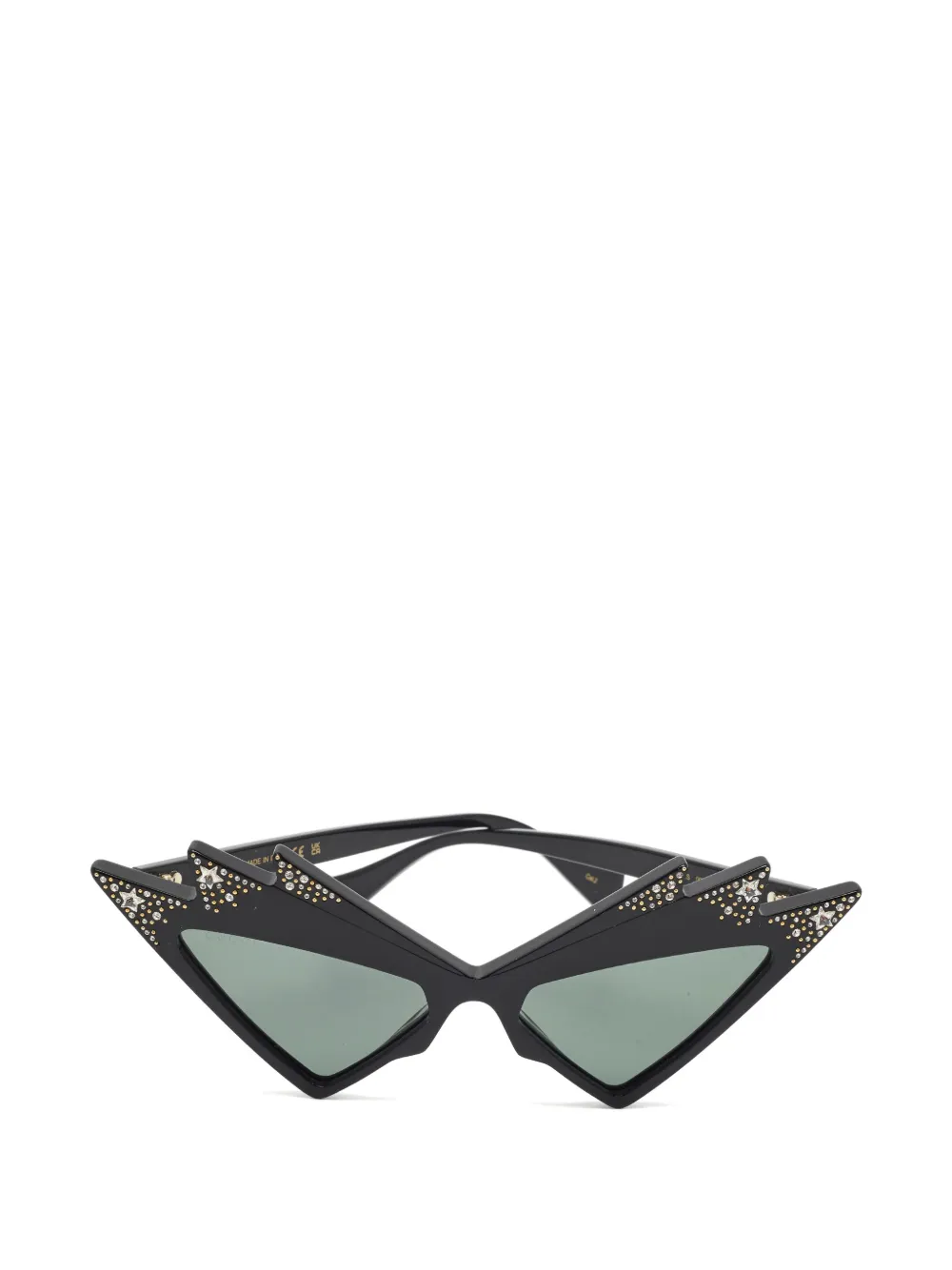 Gucci Pre-Owned Occhiali da sole cat-eye GG1371S con cristalli - Nero