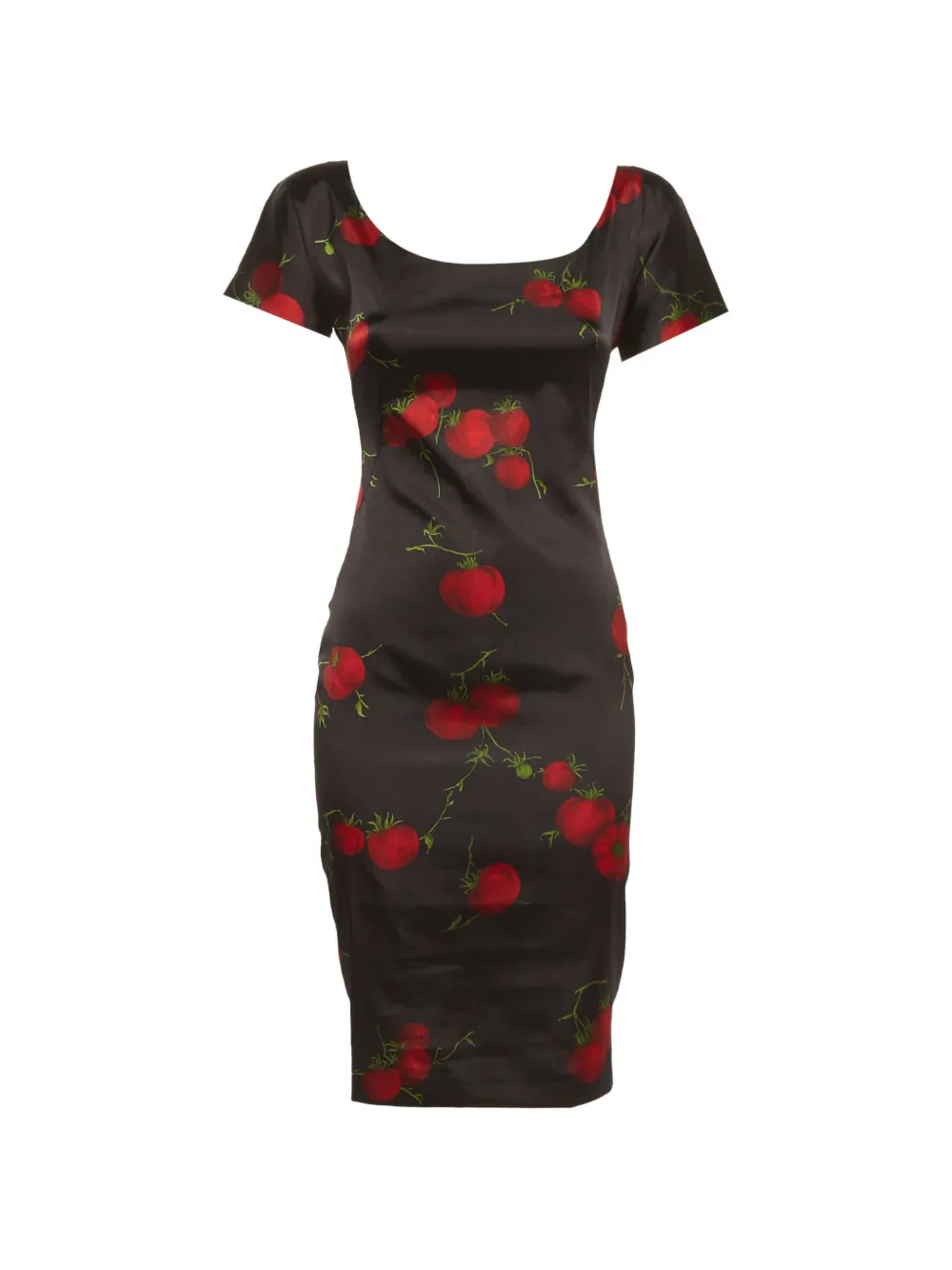 Dolce & Gabbana Pre-Owned tomato-print midi dress - Black