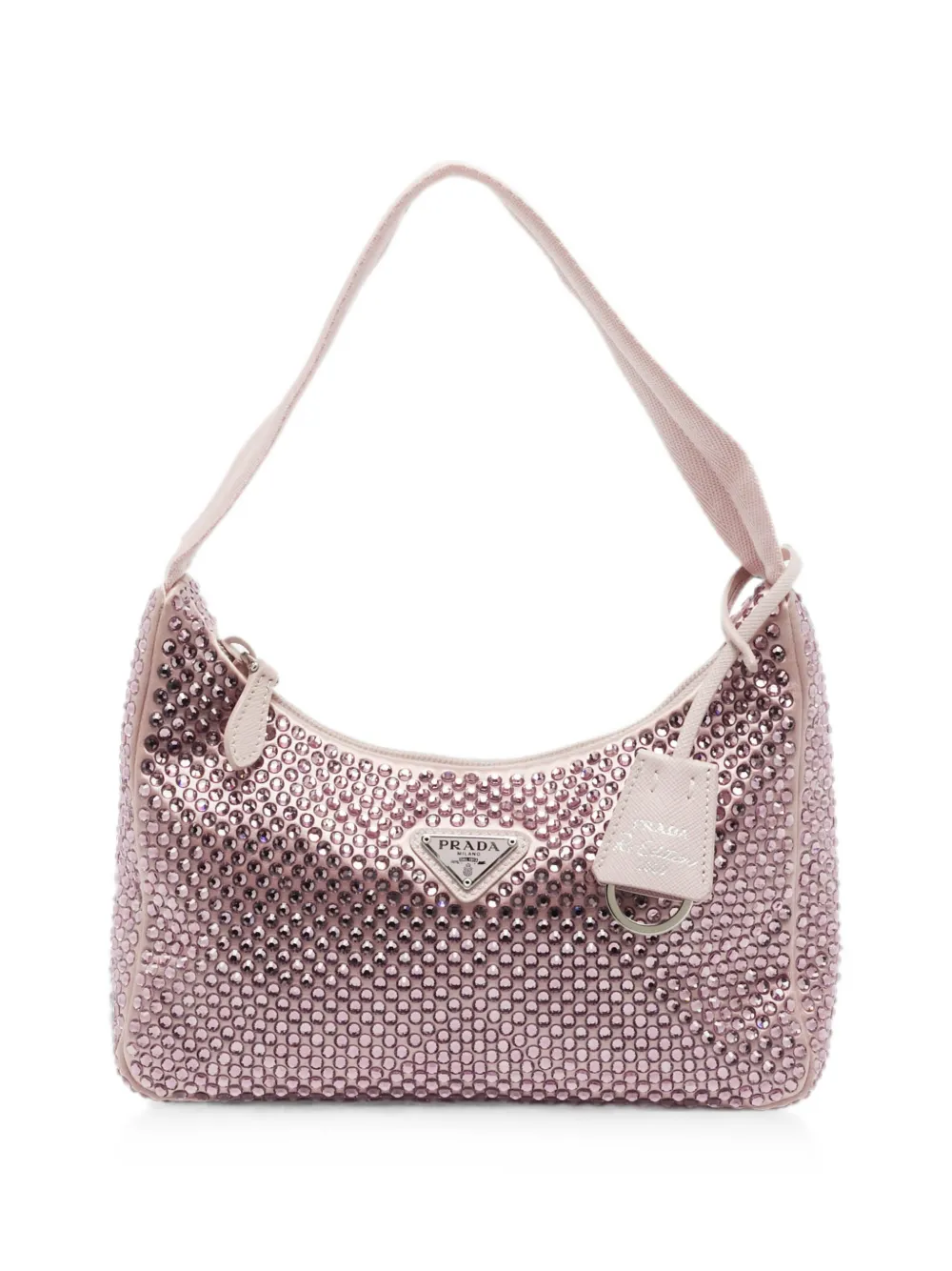 Prada Pre-Owned 2000 Re-Edition crystal-embellished shoulder bag - Rosa