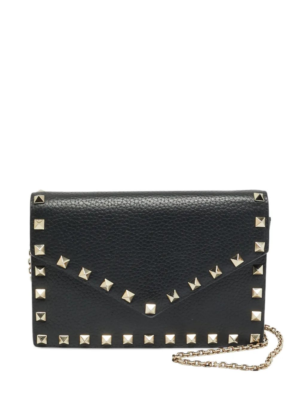 Valentino Garavani Pre-Owned Portafoglio con catena Rockstud - Nero