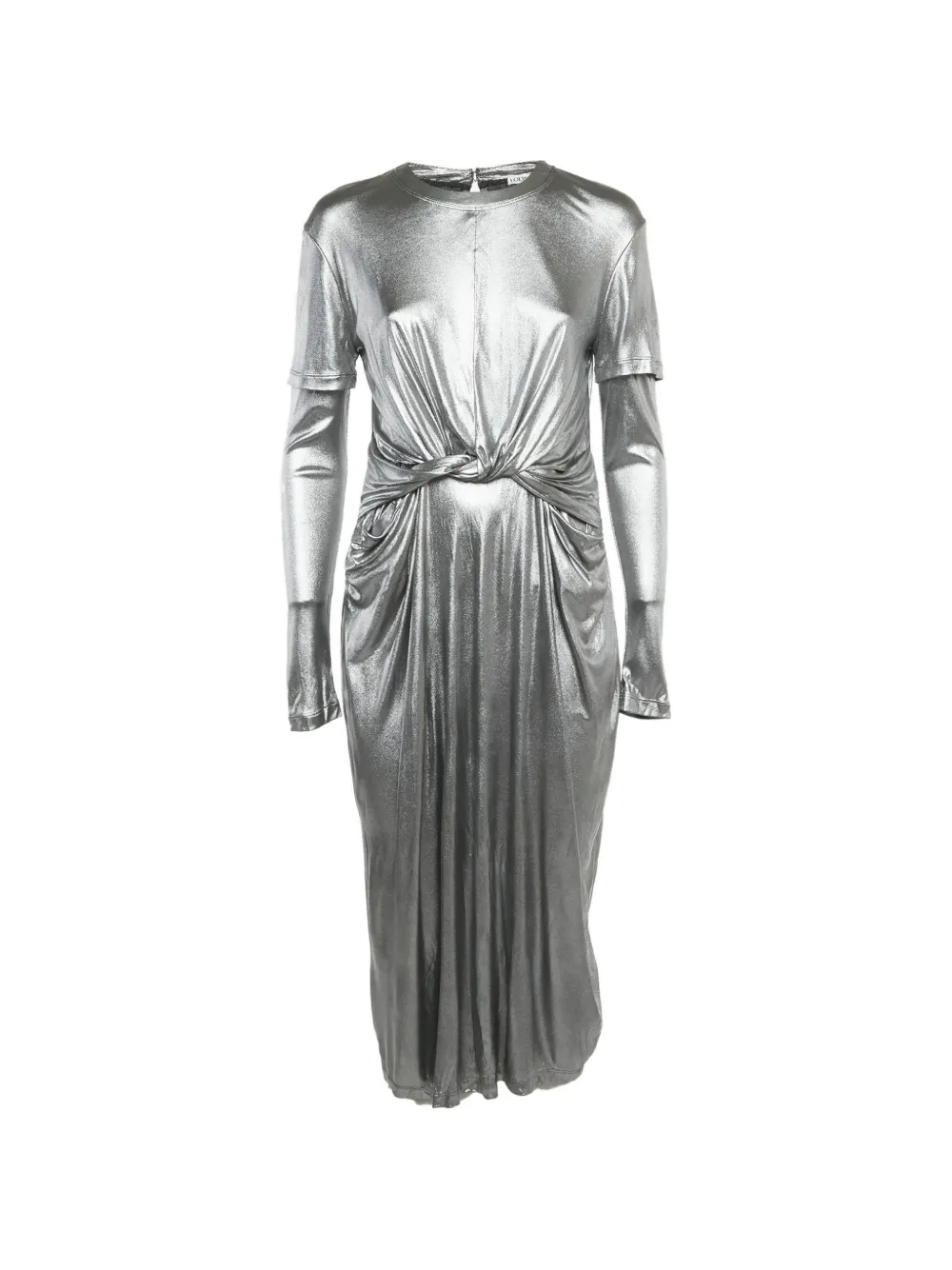 Loewe Pre-Owned front twist maxi dress - Argento