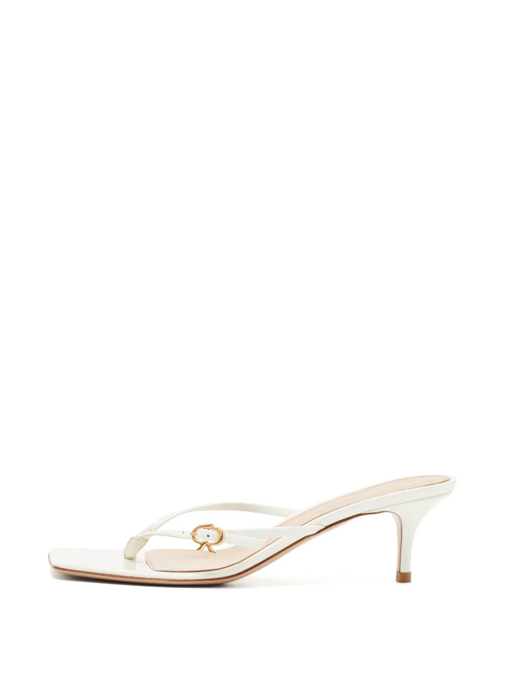Gianvito Rossi buckle-strap leather sandals - Weiß
