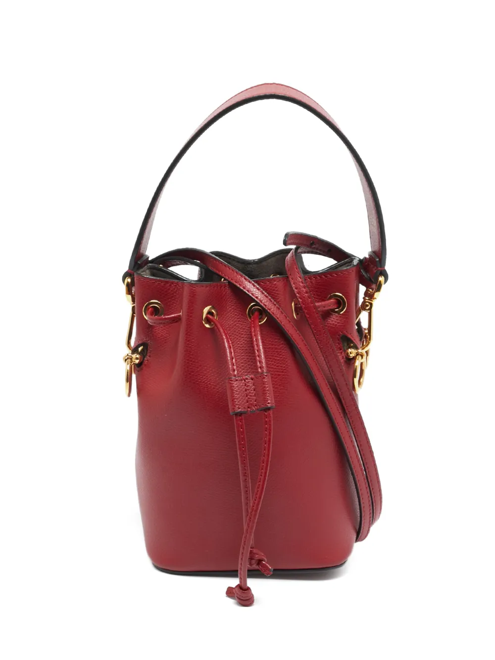 Fendi Pre-Owned 2019 Mon Tresor leather bucket bag - Rosso