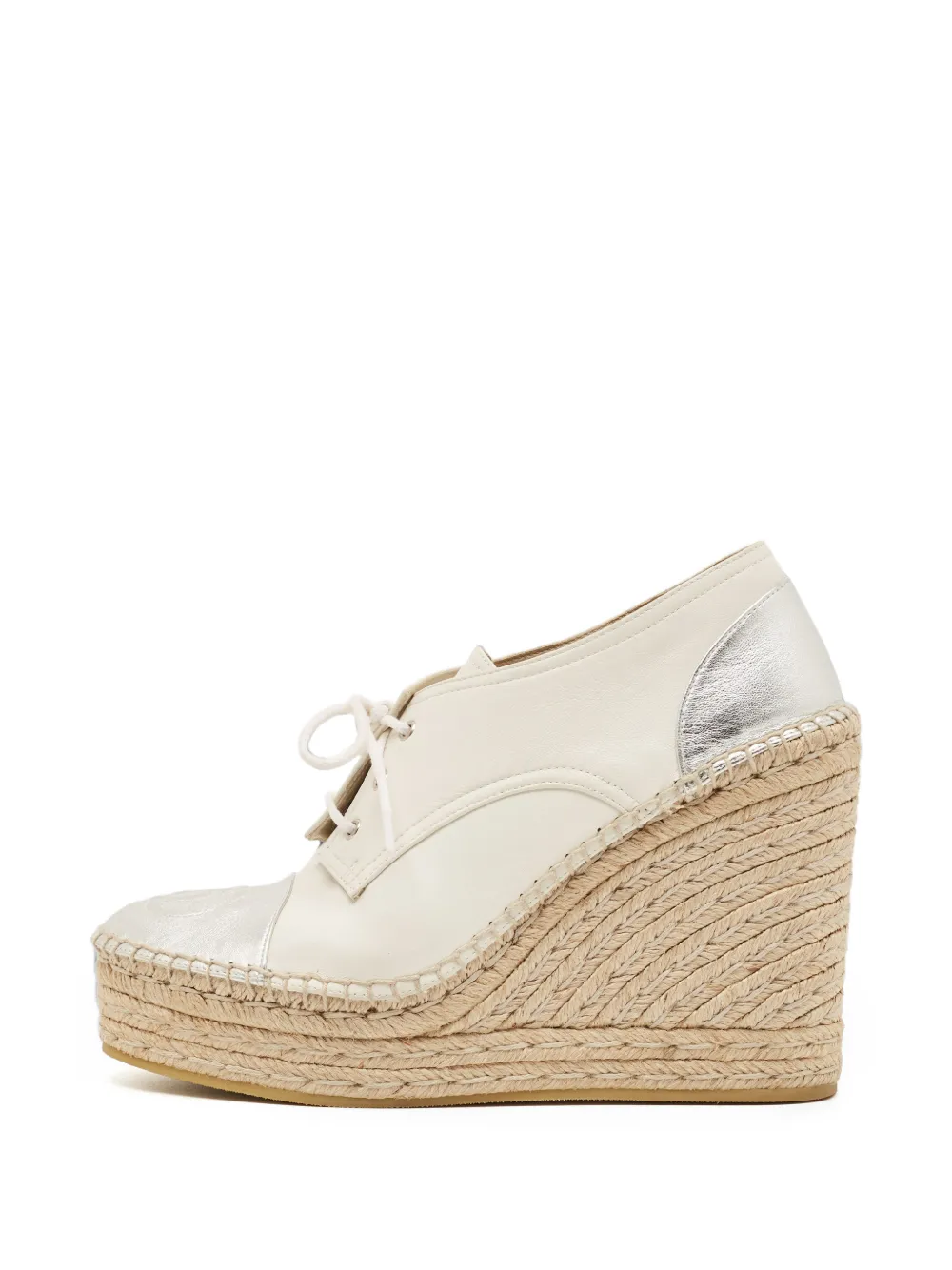 Gucci Pre-Owned Pilar Double G heeled espadrilles - Bianco