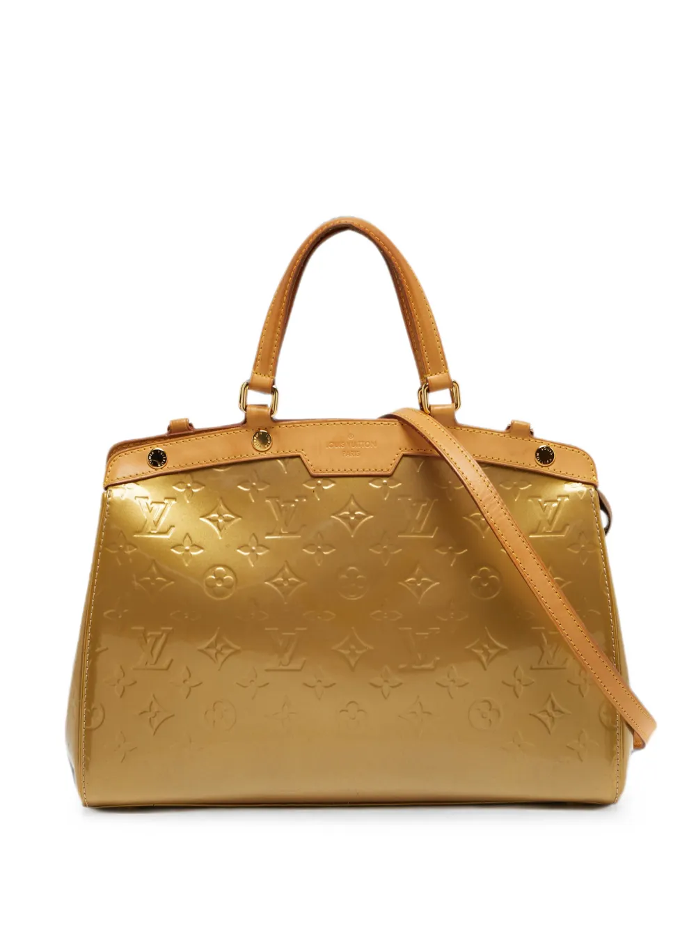 Louis Vuitton Pre-Owned 2012 MM Brea Monogram Vernis tote bag - Gold