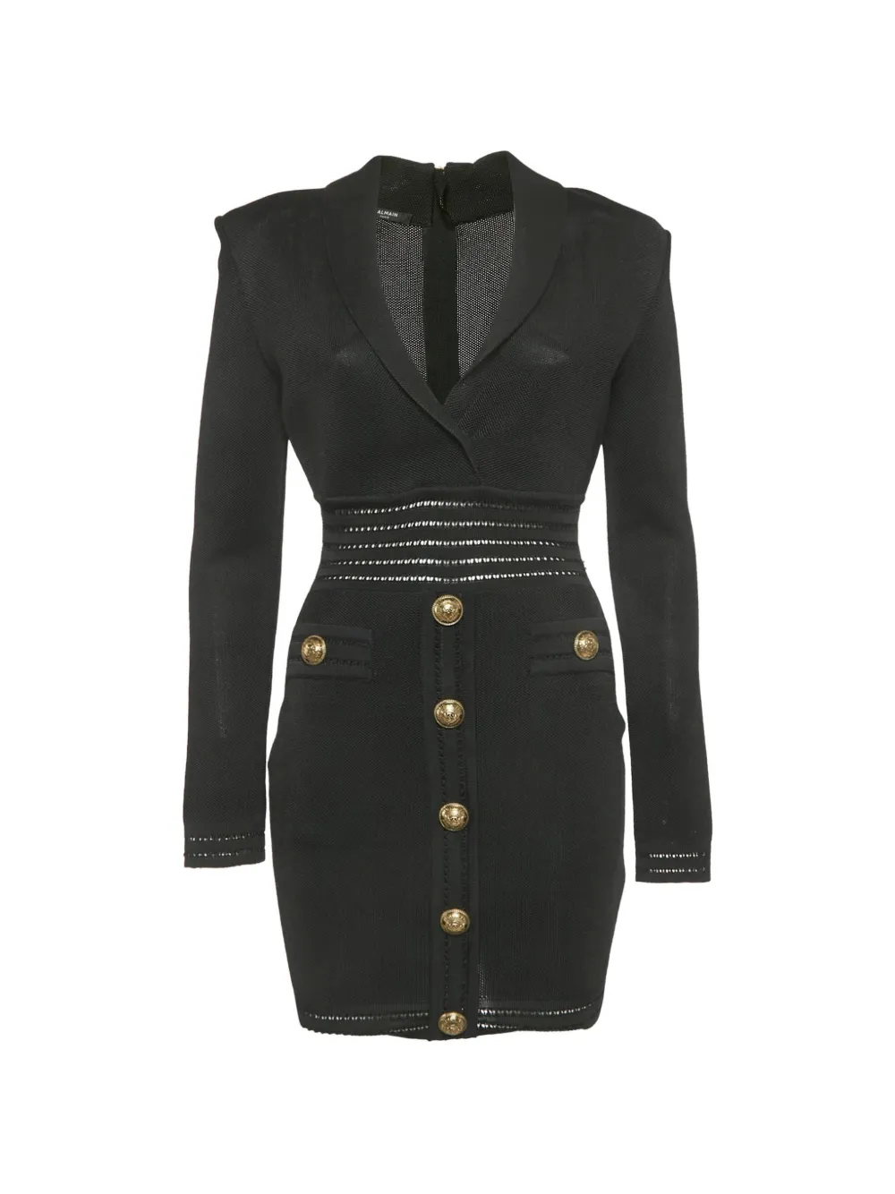 Balmain Pre-Owned Abito corto con bottoni - Nero