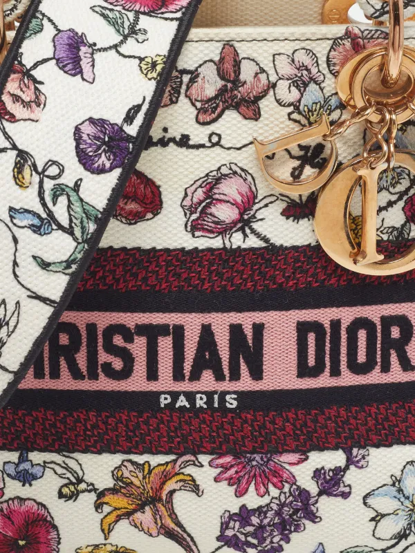 Christian Dior Pre-Owned 2023 Lady D-Lite floral-embroidered Tote
