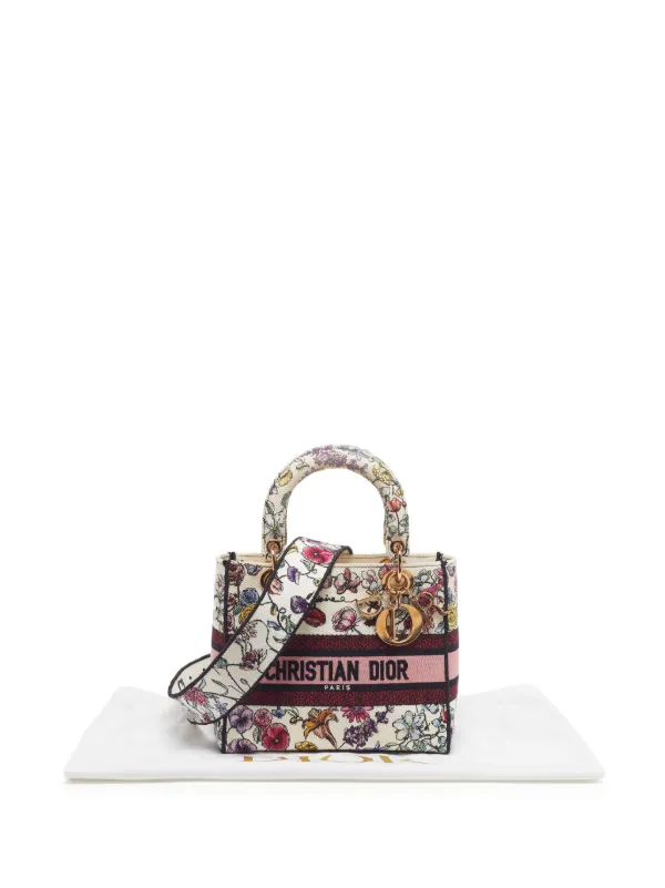 Christian Dior Pre-Owned 2023 Lady D-Lite floral-embroidered Tote