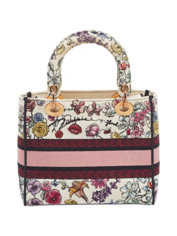 Christian Dior Pre-Owned 2023 Lady D-Lite floral-embroidered Tote
