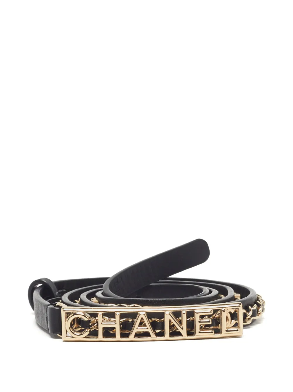 CHANEL Pre-Owned logo chain-link belt - Nero