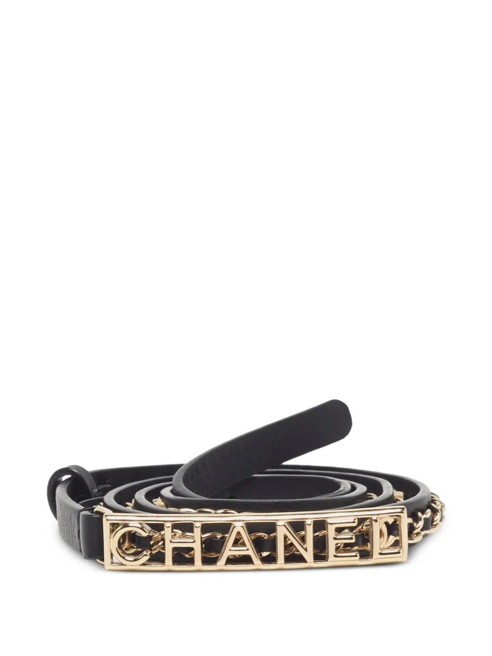 CHANEL Pre-Owned logo chain-link belt - Schwarz