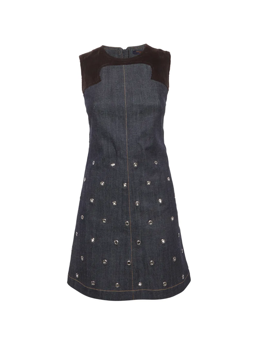 Louis Vuitton Pre-Owned Jeanskleid mit Cordbesatz - Blau