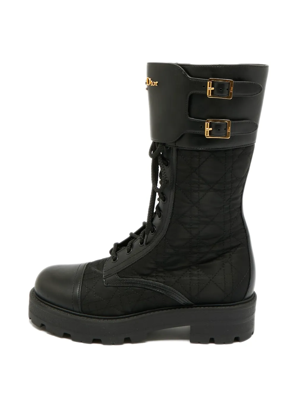 Christian Dior Pre-Owned D-Trap combat boots - Schwarz