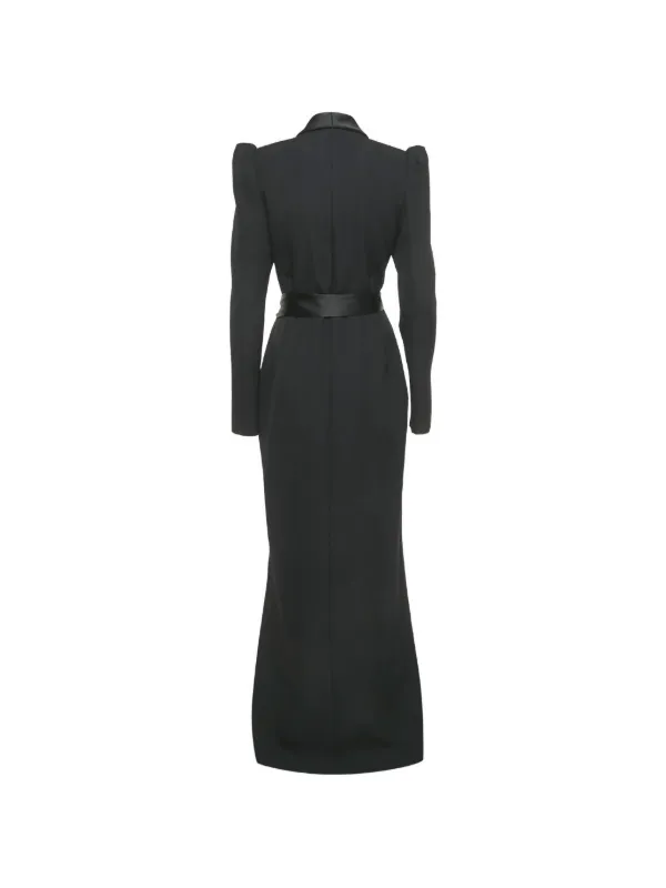 alexandre vauthier black dress Satin Maxi | straight cuff Jennifer Lopez Absolutely Stuns Size:7-7,5 US / 38 Alessandra Richs gown is