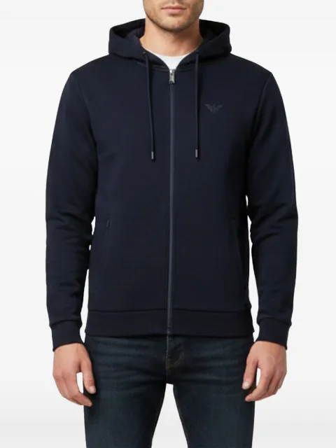 Emporio Armani Pre-Owned logo-detail zip-fastening hoodie