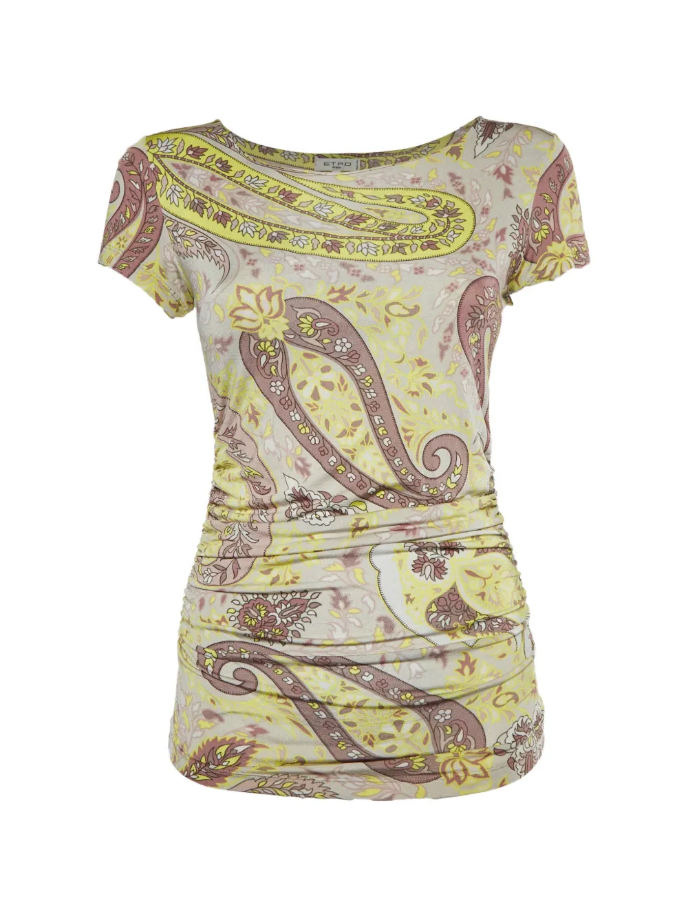 Etro Pre-Owned paisley-print ruched top - Toni neutri
