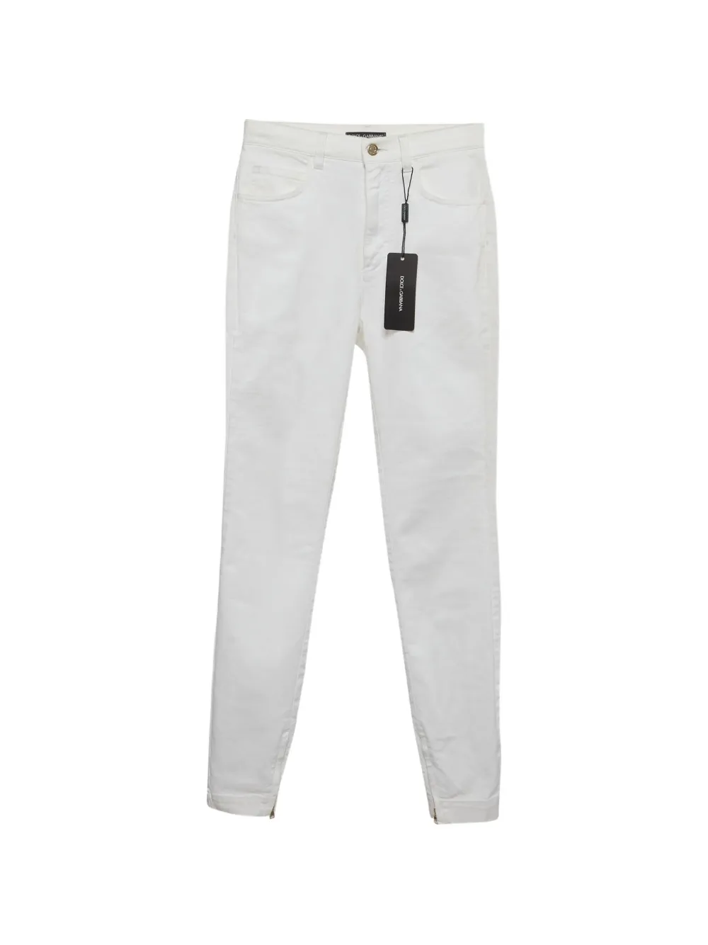 Dolce & Gabbana Pre-Owned zip-cuff jeans - Bianco
