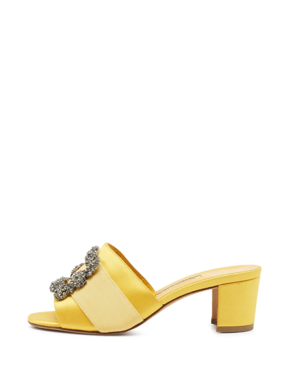 Manolo Blahnik Martanew Sandalen mit Kristallschnalle - Gelb
