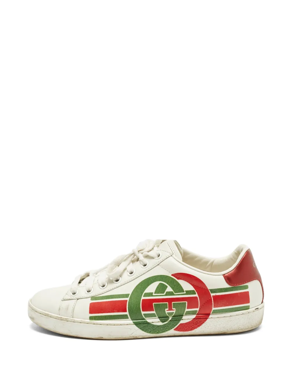 Gucci Pre-Owned Ace Sneakers mit GG-Logo - Weiß