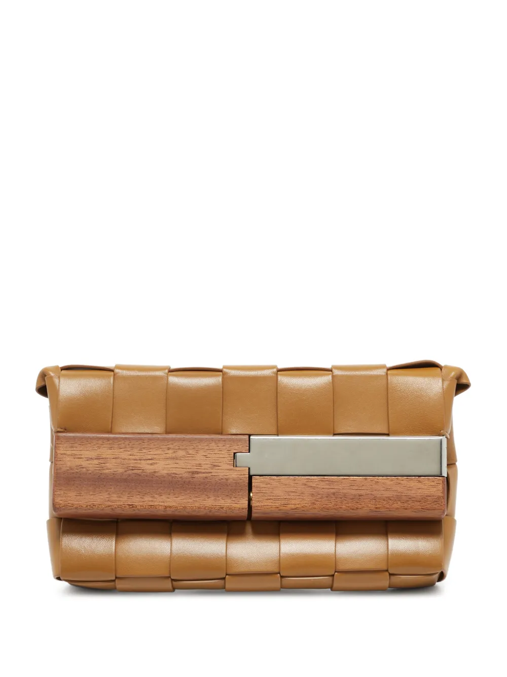 Bottega Veneta Pre-Owned The Snap Intreccio clutch bag - Toni neutri