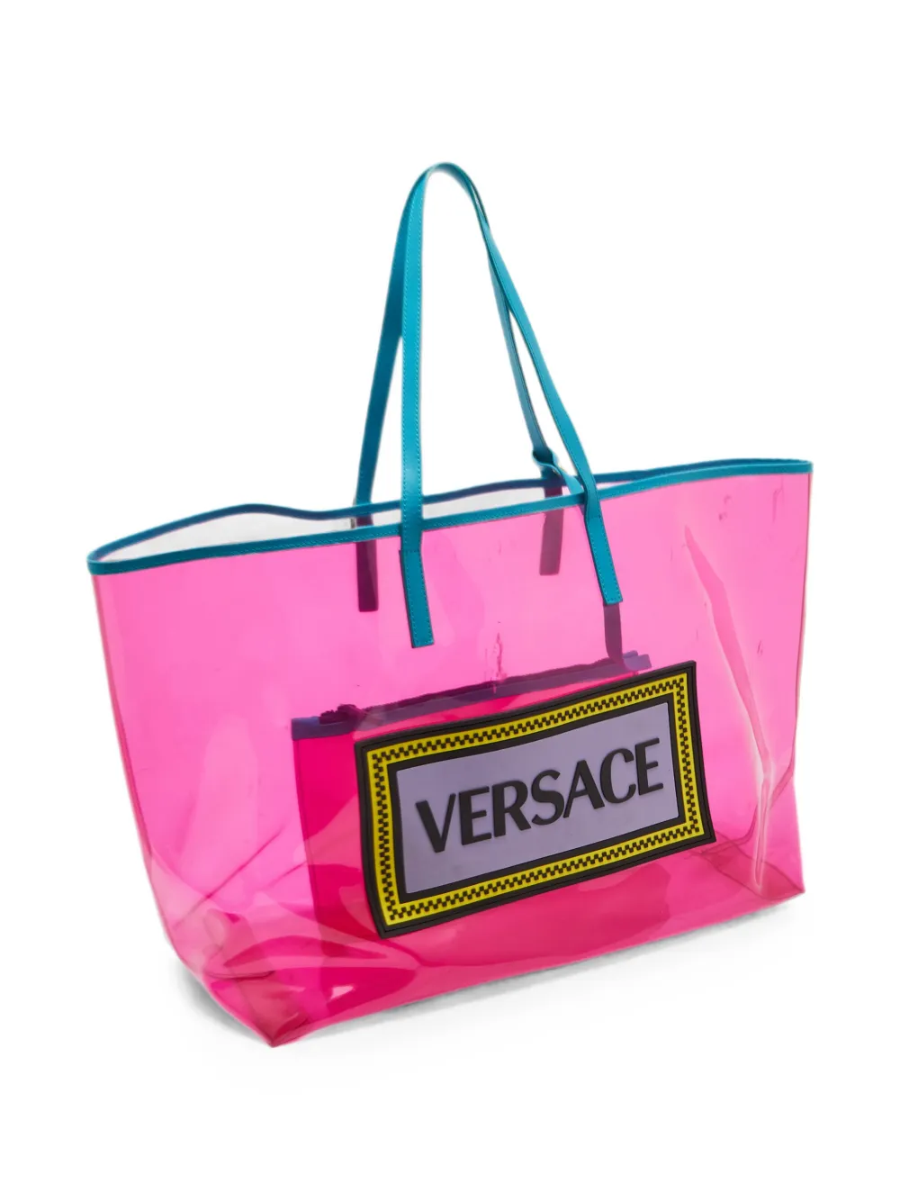 Versace Pre-Owned 1990s logo-patch tote bag - Rosa