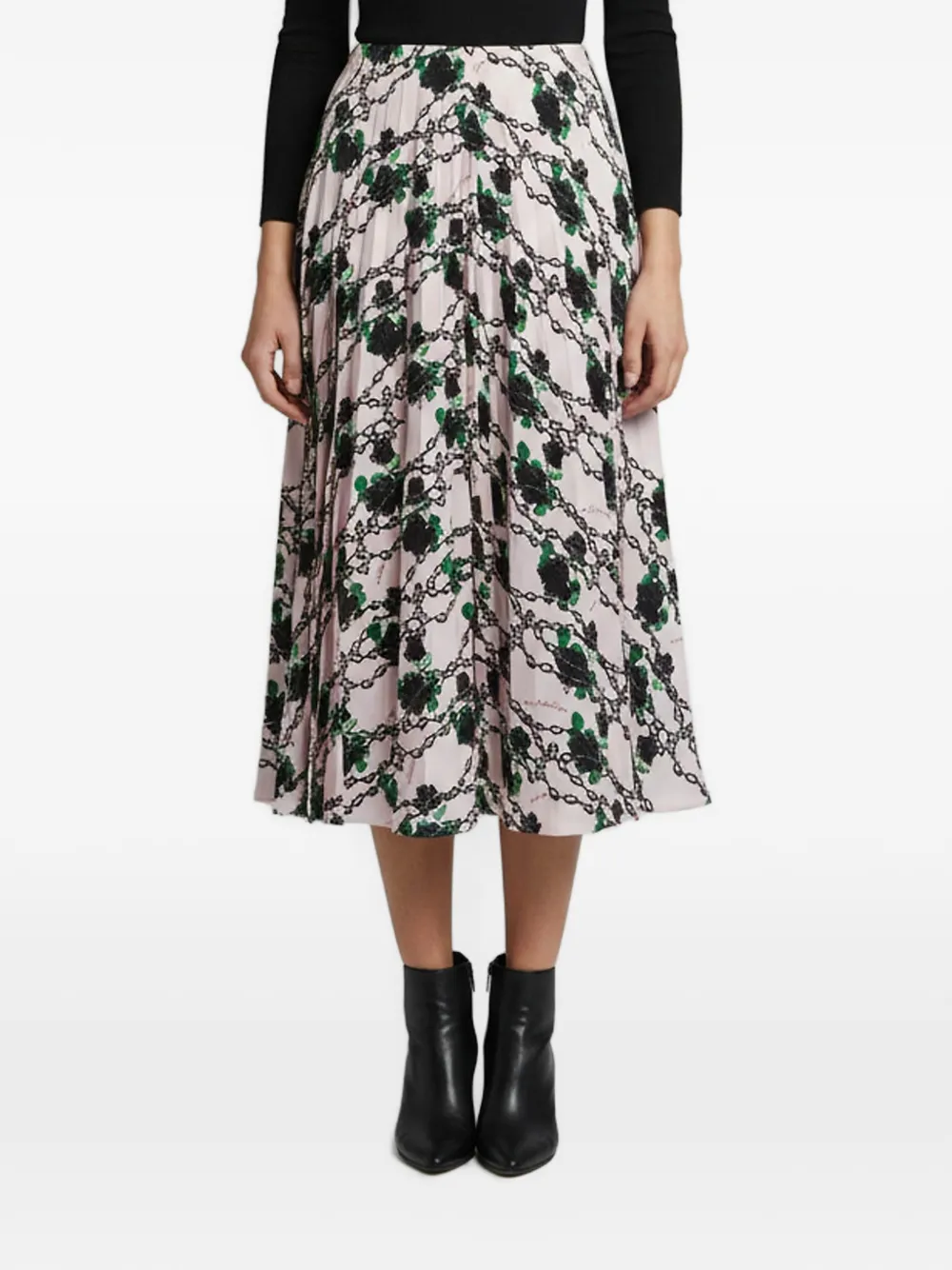 Valentino Garavani Pre-Owned x Undercover pleated midi skirt - Rosa