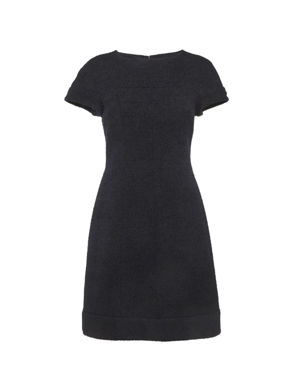 CHANEL Pre-Owned tweed short-sleeve mini dress - Blu