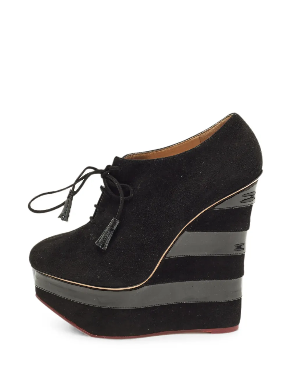 Charlotte Olympia Martha wedge ankle pumps - Nero