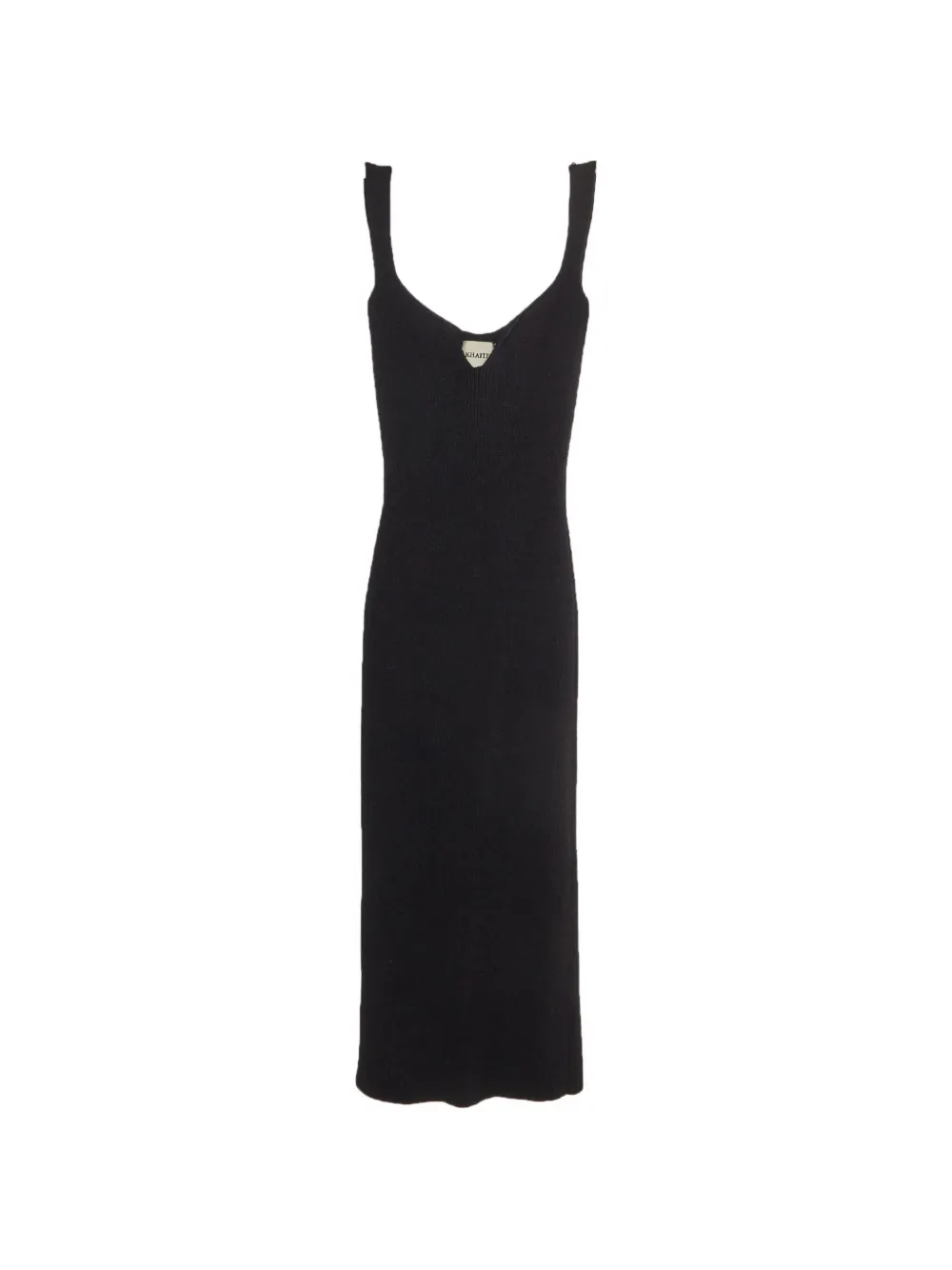 KHAITE Pre-Owned ribbed-knit midi dress - Nero